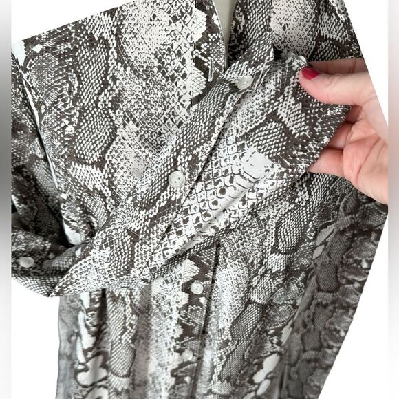Lysse Schiffer Snake Print Button Down Top - Picture 6 of 10